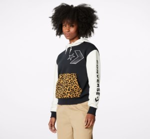 Dámské Mikiny S Kapucí Converse Heritage Leopard Print Pullover Viacfarebný | 64TPXHFGB