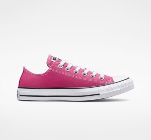 Dámské Plátěné Boty Converse Chuck Taylor All Star Seasonal Fuchsie Bílé Černé | 45XQHBVAZ