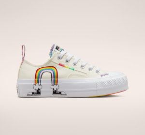 Dámské Plátěné Boty Converse Chuck Taylor All Star Lift Pride Červené | 47RBADXST