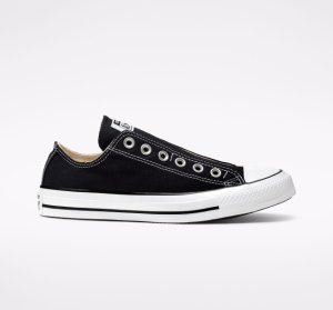 Dámské Plátěné Boty Converse Chuck Taylor All Star Slip Černé Bílé Černé | 57SJVHQFL