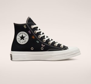 Dámské Vysoké Converse Chuck 70 Mystic Symbols Černé Bílé | 08RNGYIAO