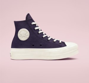 Dámské Vysoké Converse Chuck Taylor All Star Lift Tonal Jacquard Tmavě | 56ONDVBEG