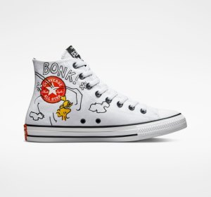 Dámské Vysoké Converse Peanuts Chuck Taylor All Star Bílé Černé Červené | 47QYVCMFA