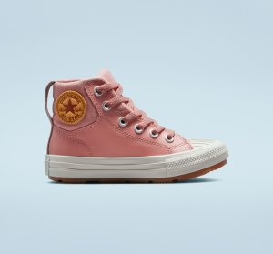 Dětské Boty Converse Læder Chuck Taylor All Star Berkshire Červené Růžové Červené Růžové | 80AUQZTBJ