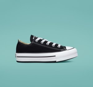 Dětské Boty Na Platformy Converse Chuck Taylor All Star Lift Černé Bílé Černé | 36MQPTFDA