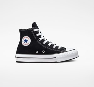 Dětské Boty Na Platformy Converse Chuck Taylor All Star Lift Černé Bílé Černé | 87ZXUTABL