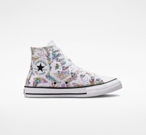 Dětské Plátěné Boty Converse Chuck Taylor All Star Butterfly Shine Bílé Růžové Fialové Blankyt | 04XSKEGZR