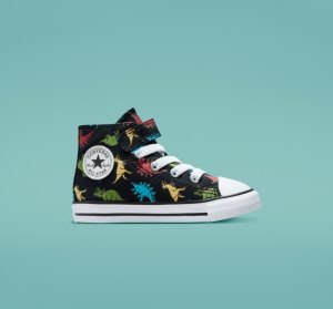 Dětské Plátěné Boty Converse Chuck Taylor All Star Easy-On Dinosaurs Černé Červené Blankyt | 46CTORMUJ