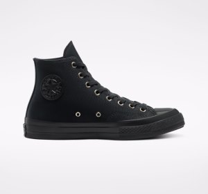 Pánské Plátěné Boty Converse Chuck 70 Vintage Černé Černé Černé | 03IQHNWKE