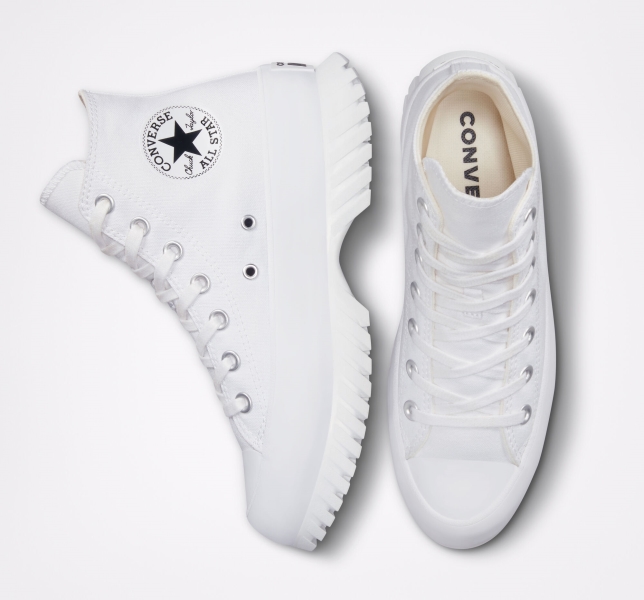 Dámské Boty Converse Chuck Taylor All Star Lugged 2.0 Bílé Černé | 84VDJQTXY