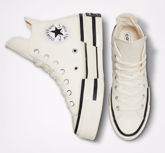 Dámské Boty Na Platformy Converse Chuck 70 Plus Černé | 09UKDOWJB