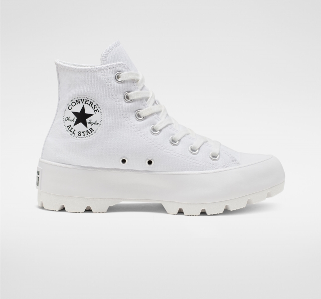 Dámské Boty Na Platformy Converse Chuck Taylor All Star Lugged Bílé Černé Bílé | 62PCYLUIN