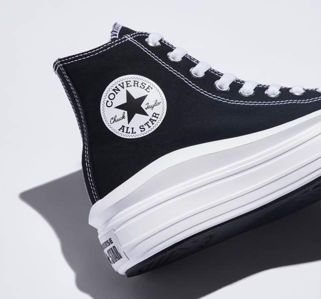 Dámské Boty Na Platformy Converse Chuck Taylor All Star Move Černé Béžový Bílé Bílé | 94GVKFUOP