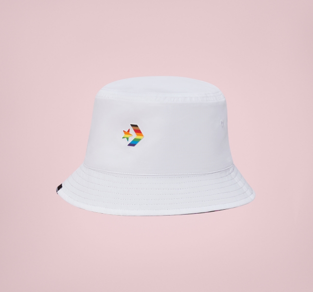 Dámské Bucket Klobouk Converse Pride Reversible Bílé | 48JFOUWLR