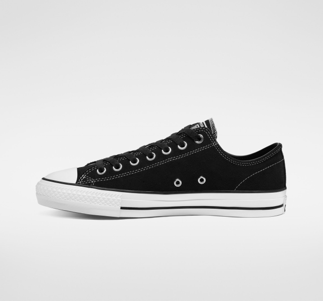 Dámské Nízké Converse CONS Chuck Taylor All Star Pro Černé Černé Bílé | 17FPOUHTN