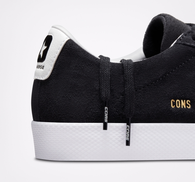 Dámské Nízké Converse CONS PL Vulc Pro Černé Bílé Bílé | 96UHWFSTR