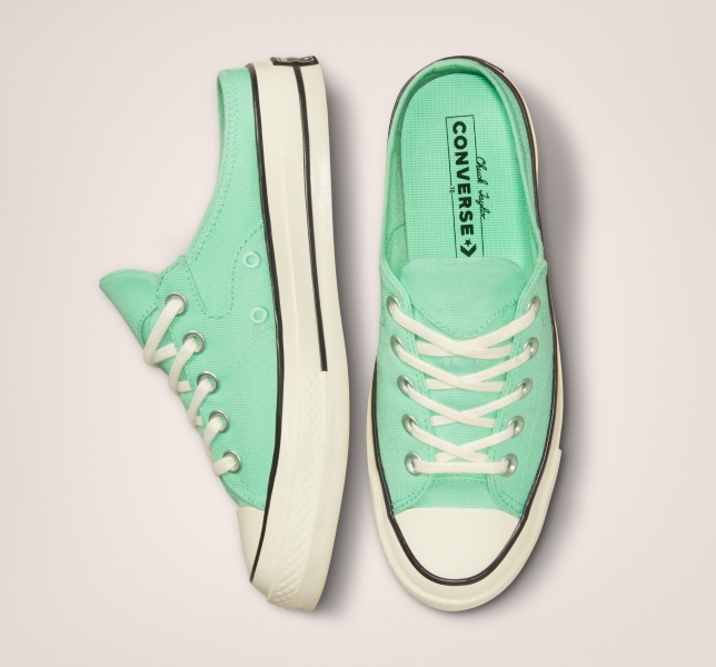 Dámské Nízké Converse Chuck 70 Mule Zelene Černé | 97DQLGXMN