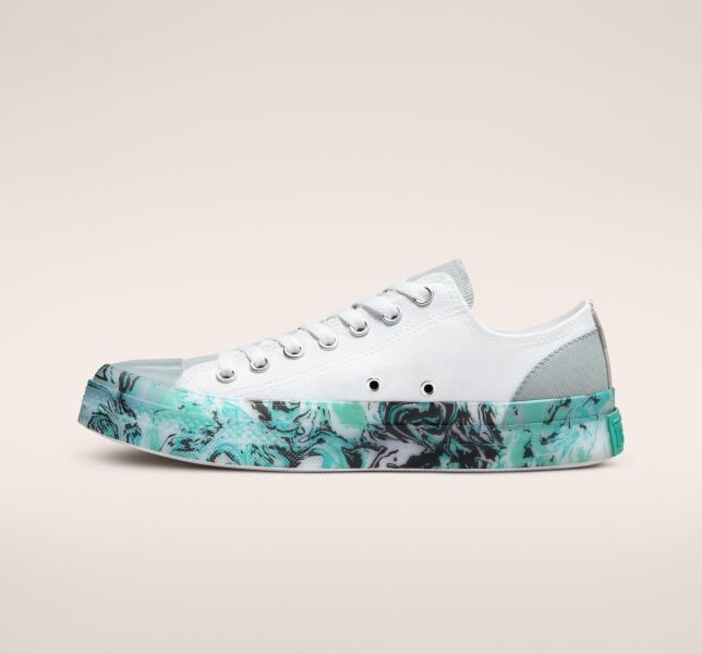 Dámské Nízké Converse Chuck Taylor All Star CX Marbled Bílé Šedé Tyrkysové | 71JWCAUNL