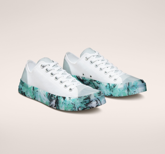 Dámské Nízké Converse Chuck Taylor All Star CX Marbled Bílé Šedé Tyrkysové | 71JWCAUNL