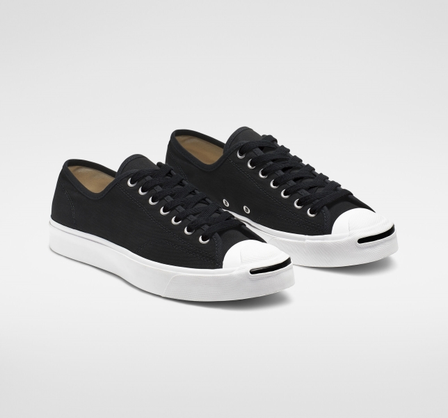 Dámské Nízké Converse Jack Purcell Platene Černé Bílé Černé | 71URDILSW