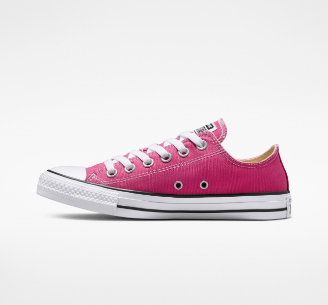 Dámské Plátěné Boty Converse Chuck Taylor All Star Seasonal Fuchsie Bílé Černé | 45XQHBVAZ