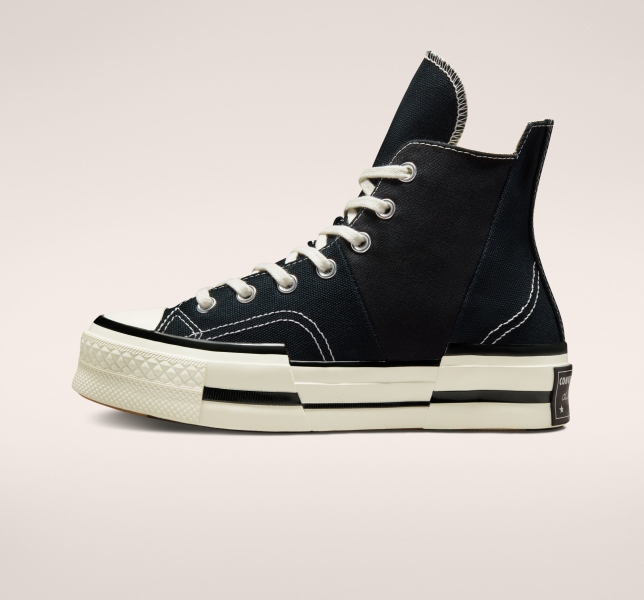 Dámské Vysoké Converse Chuck 70 Plus Černé Černé | 16NXZDHYK