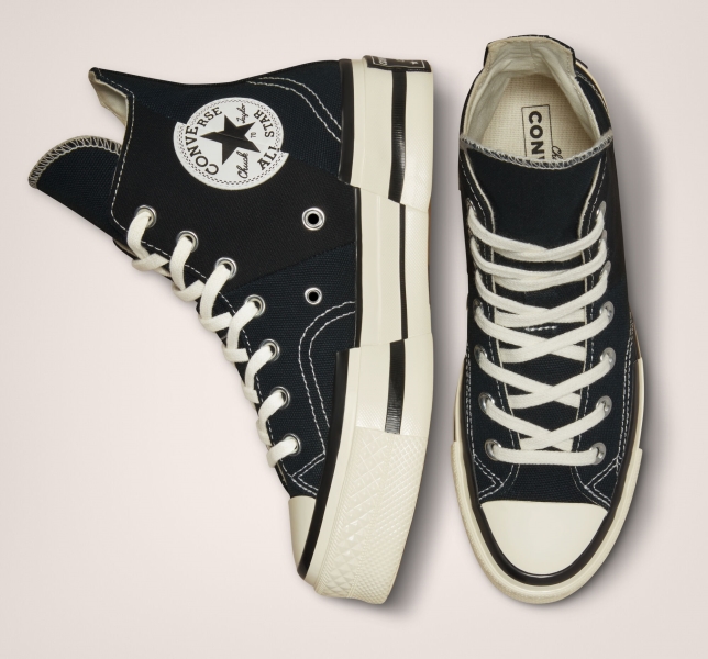 Dámské Vysoké Converse Chuck 70 Plus Černé Černé | 16NXZDHYK