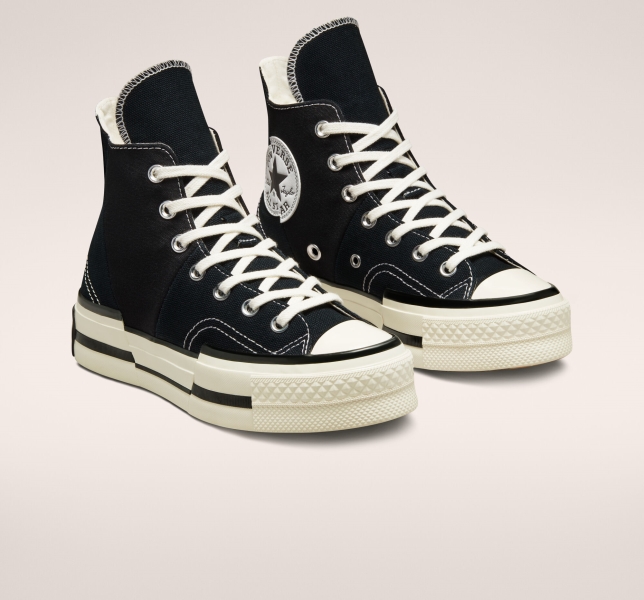 Dámské Vysoké Converse Chuck 70 Plus Černé Černé | 16NXZDHYK