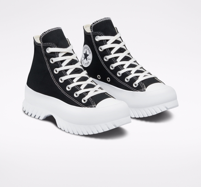 Dámské Vysoké Converse Chuck Taylor All Star Lugged 2.0 Černé Bílé | 29EYZBQDP