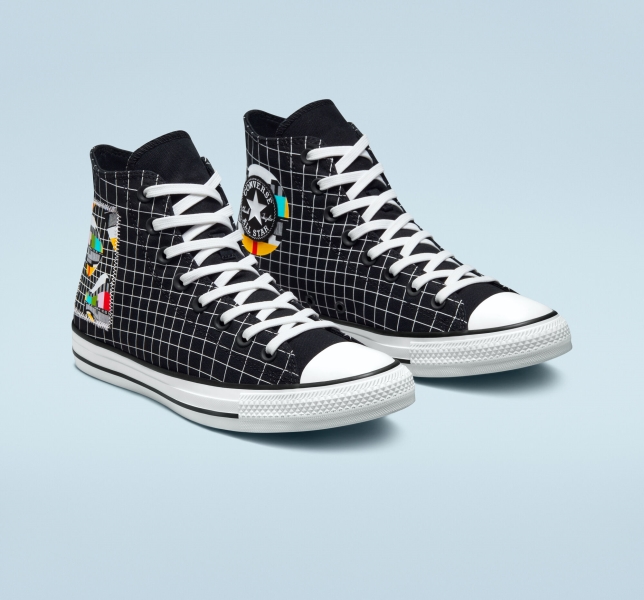 Dámské Vysoké Converse Chuck Taylor All Star Grid Bílé Viacfarebný Hnědé | 59HGOSRLV