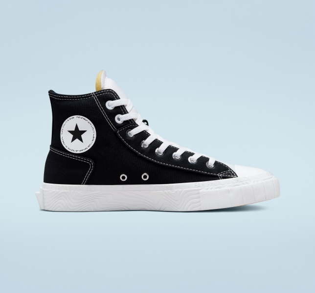 Dámské Vysoké Converse Chuck Taylor Alt Star Černé Bílé Bílé | 92IHBSRQF