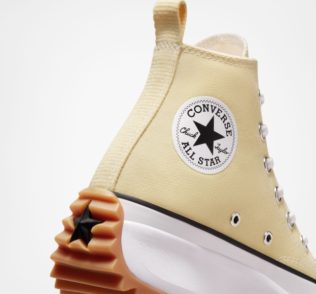 Dámské Vysoké Converse Run Star Seasonal Citrón Černé Bílé | 31ZTDPJBU