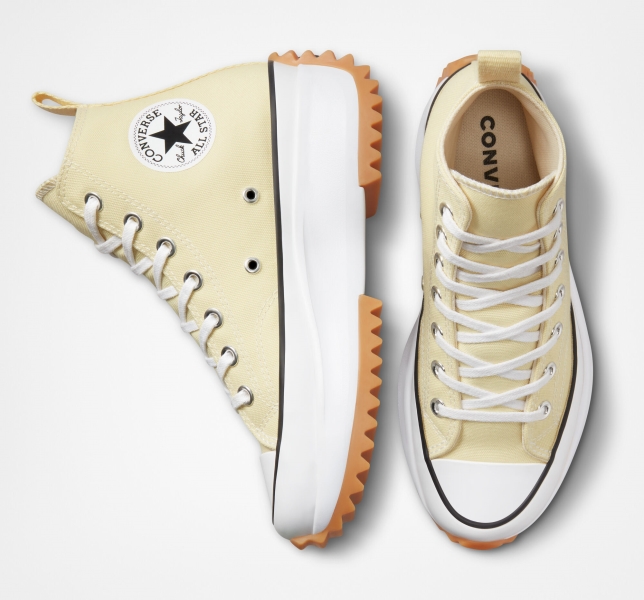 Dámské Vysoké Converse Run Star Seasonal Citrón Černé Bílé | 31ZTDPJBU