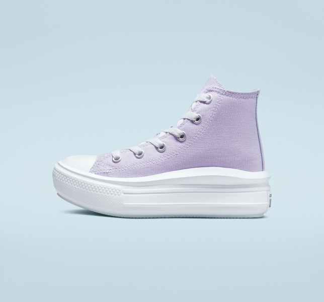 Dětské Boty Na Platformy Converse Chuck Taylor All Star Move Gel Patch Fialové Královská Modrá | 25ZNSKBAO