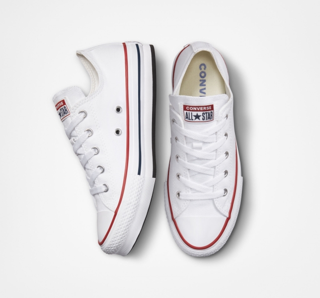 Dětské Boty Na Platformy Converse Chuck Taylor All Star Lift Bílé Tmavě Červené Tmavě Blankyt | 40ODCKBHP