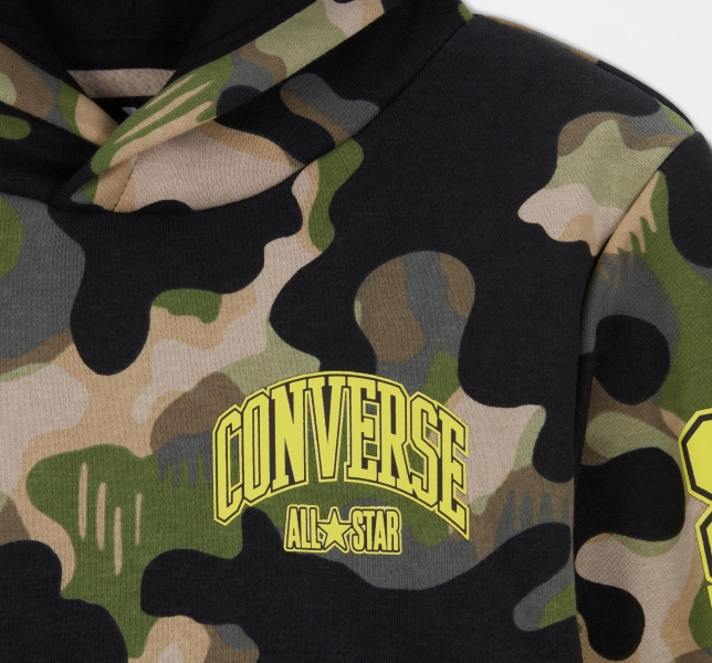 Dětské Mikiny S Kapucí Converse Camo Pullover Viacfarebný | 81DTZSENP