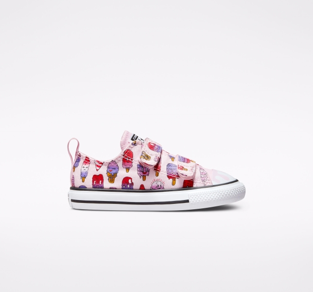 Dětské Plátěné Boty Converse Chuck Taylor All Star Easy-On Frozen Treats Růžové Růžové | 36VMTRHQG