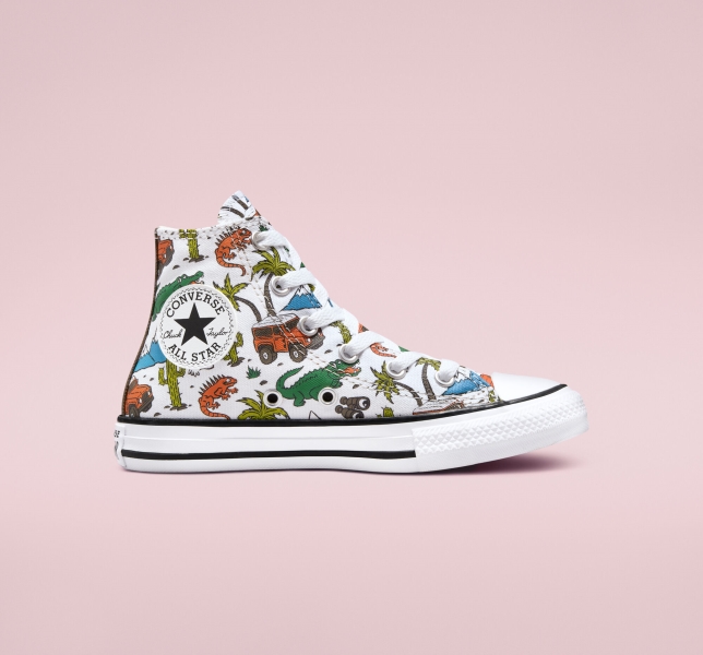 Dětské Plátěné Boty Converse Chuck Taylor All Star Desert Explorer Bílé Zelene | 51KEDRTMA