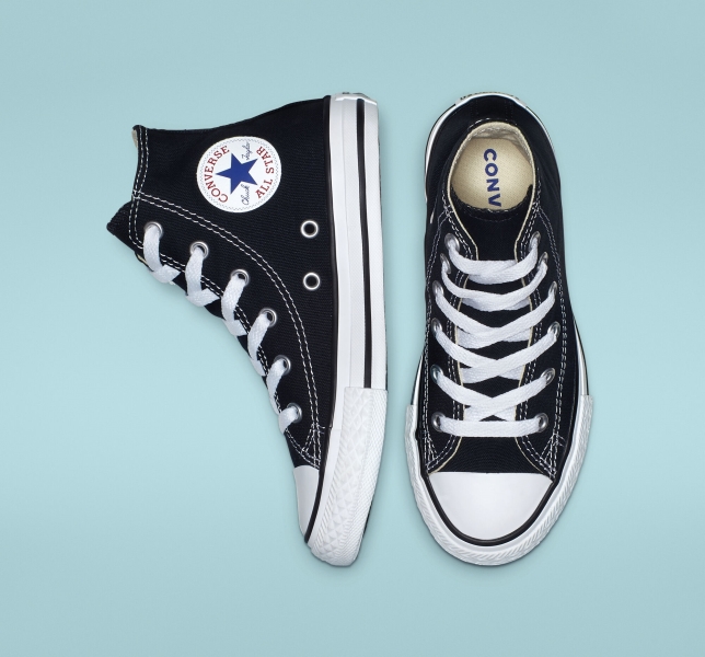 Dětské Plátěné Boty Converse Chuck Taylor All Star Classic Černé | 74FIPYAEB