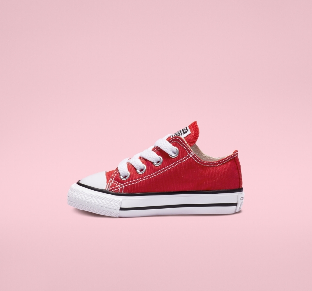 Dětské Plátěné Boty Converse Chuck Taylor All Star Classic Červené | 82DNSKEAF