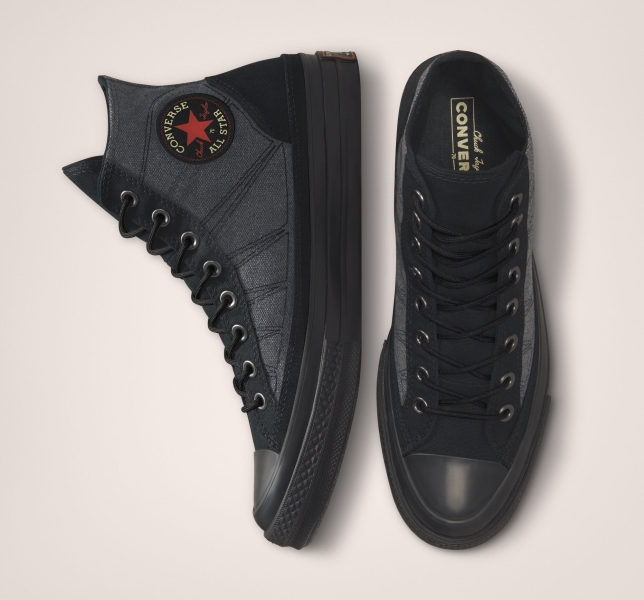 Pánské Plátěné Boty Converse Chuck 70 GORE-TEX Černé Černé Černé | 21HZLKCTF