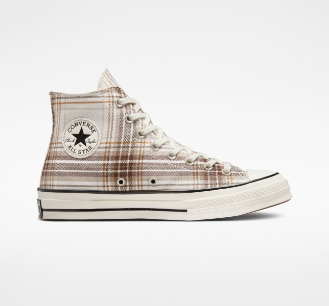 Pánské Plátěné Boty Converse Chuck 70 Tartan Černé | 95RAVLHXI