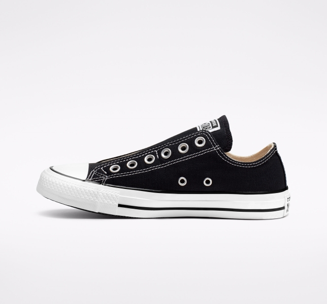 Pánské Plátěné Boty Converse Chuck Taylor All Star Slip Černé Bílé Černé | 02IPXCNDS