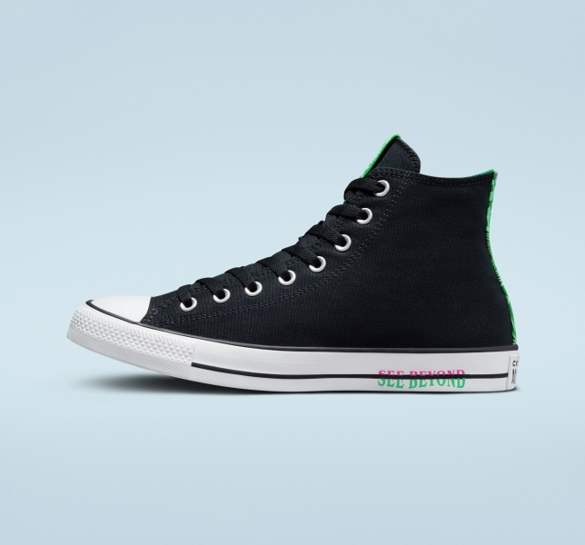 Pánské Plátěné Boty Converse Chuck Taylor All Star See Beyond Černé Zelene Růžové | 61CGZTJMI