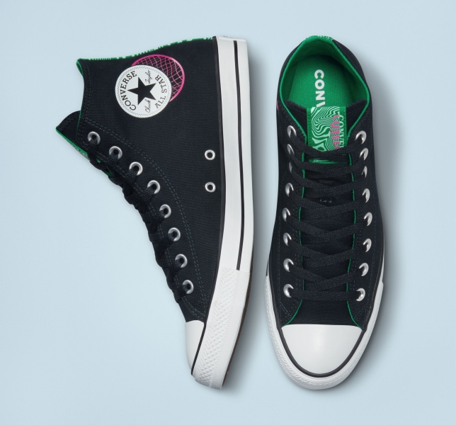 Pánské Plátěné Boty Converse Chuck Taylor All Star See Beyond Černé Zelene Růžové | 61CGZTJMI