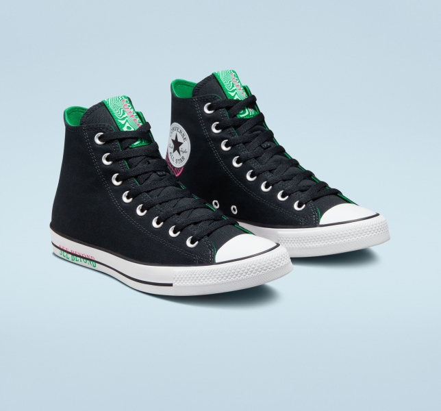 Pánské Plátěné Boty Converse Chuck Taylor All Star See Beyond Černé Zelene Růžové | 61CGZTJMI