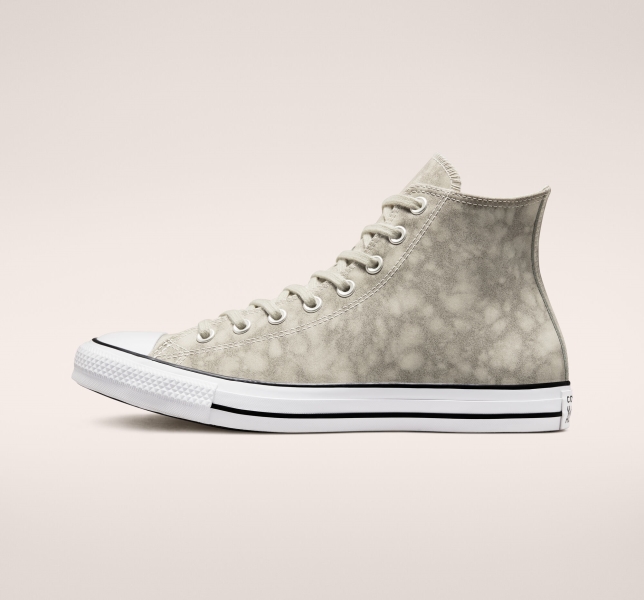 Pánské Plátěné Boty Converse Chuck Taylor All Star Distressed Læder Světle Béžový | 65BDHKNCM