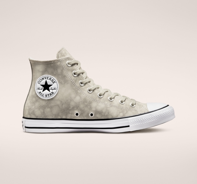 Pánské Plátěné Boty Converse Chuck Taylor All Star Distressed Læder Světle Béžový | 65BDHKNCM