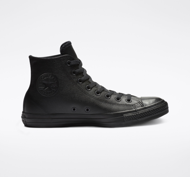 Pánské Plátěné Boty Converse Chuck Taylor All Star Læder Černé | 92VKATQZI