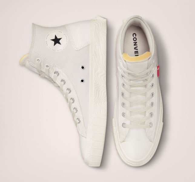 Pánské Plátěné Boty Converse Chuck Taylor Alt Star Tear Away Světle Béžový Bílé | 96URZBYFT